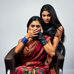A striking image featuring two hot Indian women, Lala and Lisa