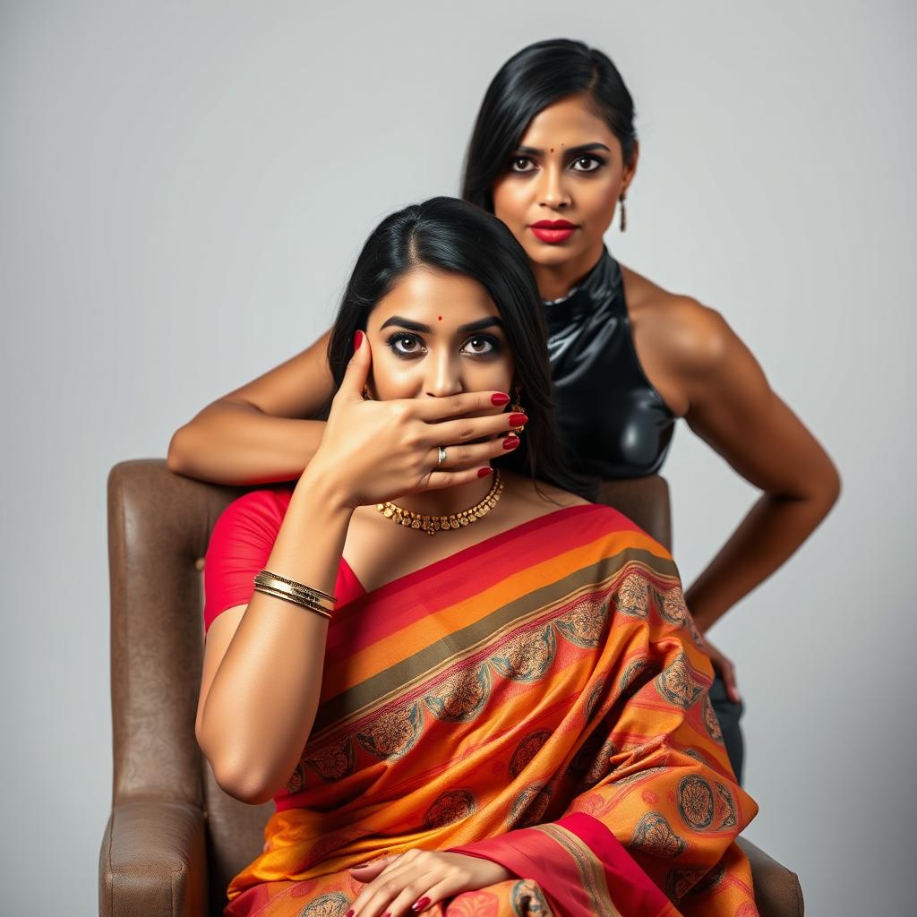 A striking image featuring two hot Indian women, Lala and Lisa