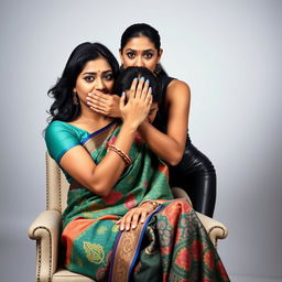 A striking image featuring two hot Indian women, Lala and Lisa
