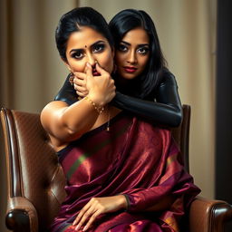 An intriguing scene featuring two hot Indian women, Lala and Lisa