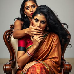 A striking scene of two hot Indian women, Lala and Lisa