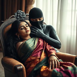 A captivating scene depicting two hot Indian women, Lala and Lisa