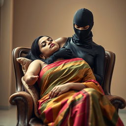 A captivating scene depicting two hot Indian women, Lala and Lisa