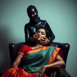 An intriguing scene featuring two attractive Indian women