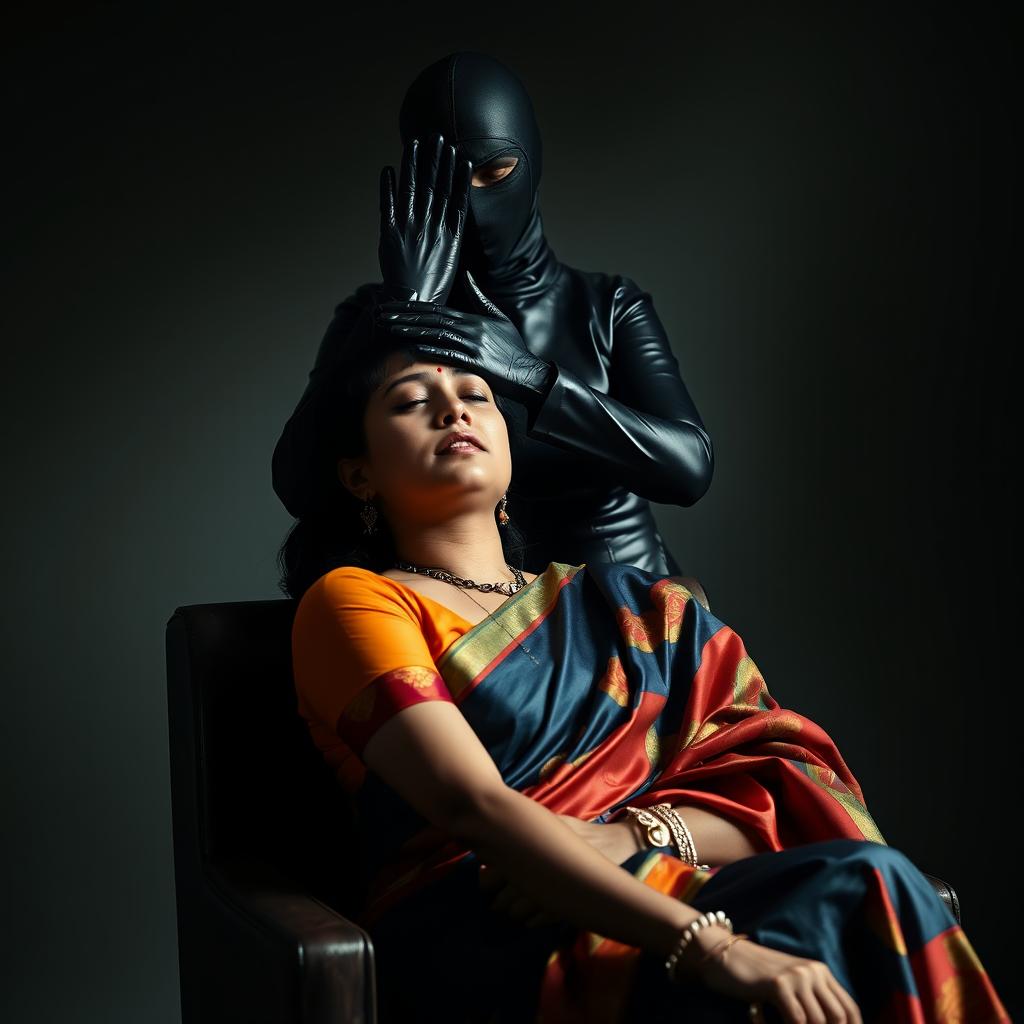 An intriguing scene featuring two attractive Indian women
