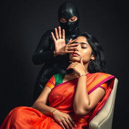 An intriguing scene featuring two attractive Indian women