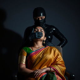 An enticing visual of two attractive Indian women