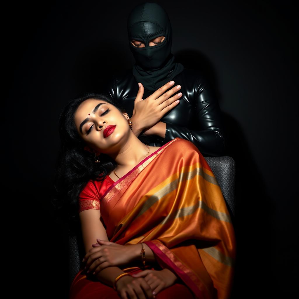 An enticing visual of two attractive Indian women