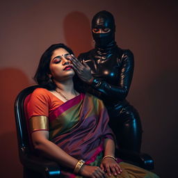 An enticing visual of two attractive Indian women