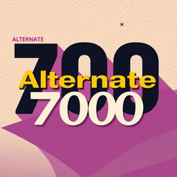 A visually striking graphic design featuring the font 'Alternate 700' used prominently in the foreground, layered creatively with instances of 'Alternate 1100' used for emphasis and contrast