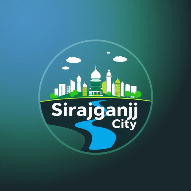 A modern and sleek logo design for an app named 'Sirajganj City'
