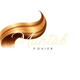 Logo design for a hair color brand named 'Mahtab'