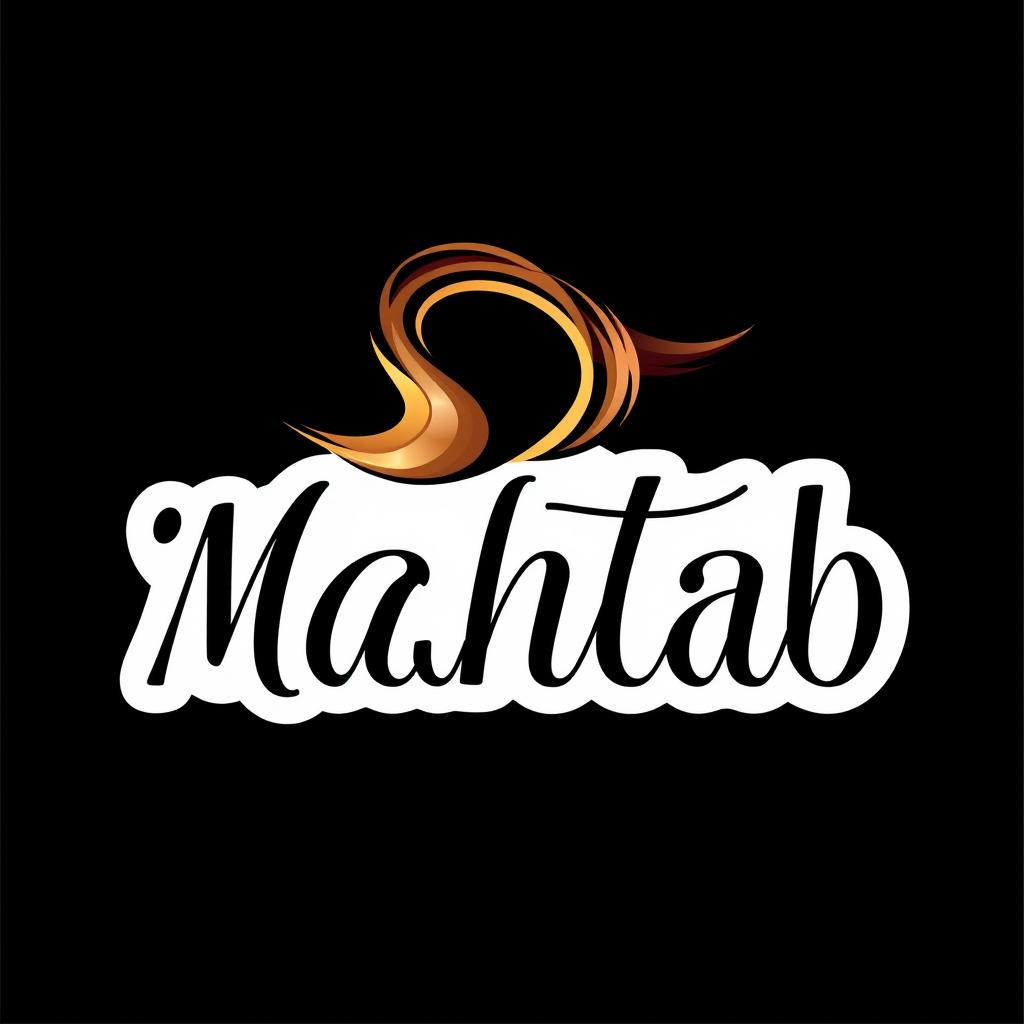 Logo design for a hair color brand named 'Mahtab'