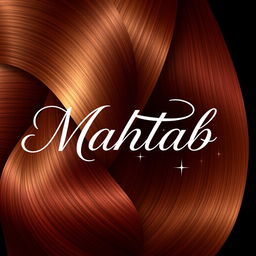 A modern and elegant logo design for a hair color brand named 'Mahtab'