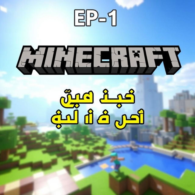 A vibrant and eye-catching YouTube thumbnail for a Minecraft gameplay series