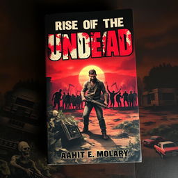 A gripping book cover depicting a zombie apocalypse scene