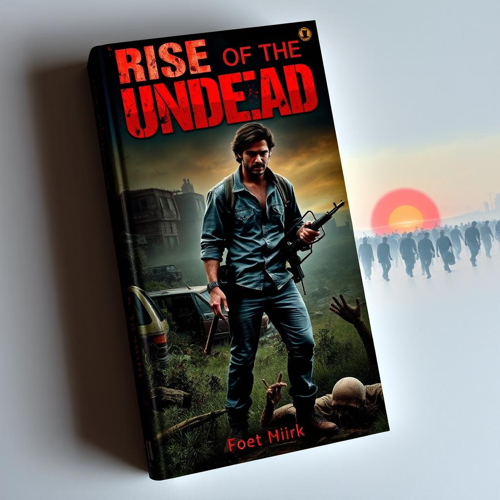A gripping book cover depicting a zombie apocalypse scene