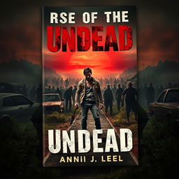 A gripping book cover depicting a zombie apocalypse scene