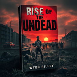 A gripping book cover depicting a zombie apocalypse scene