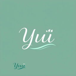 A sleek and modern logo design featuring the name 'Yui' in elegant, flowing typography