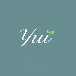 A sleek and modern logo design featuring the name 'Yui' in elegant, flowing typography