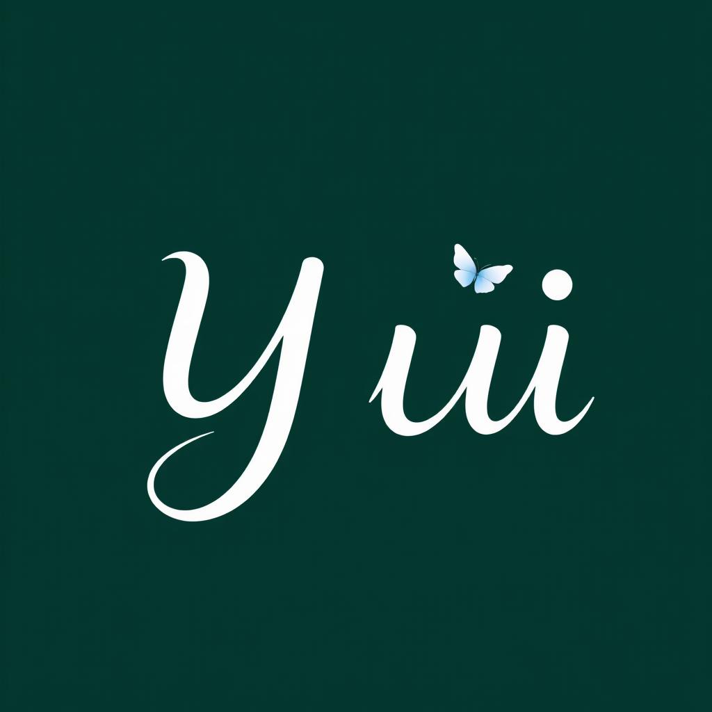 A sleek and modern logo design featuring the name 'Yui' in elegant, flowing typography