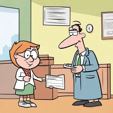 In the latest episode of the cartoon series, the clever acceptor character saves the day by accepting a check and fulfilling his responsibility.