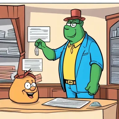 In the latest episode of the cartoon series, the clever acceptor character saves the day by accepting a check and fulfilling his responsibility.