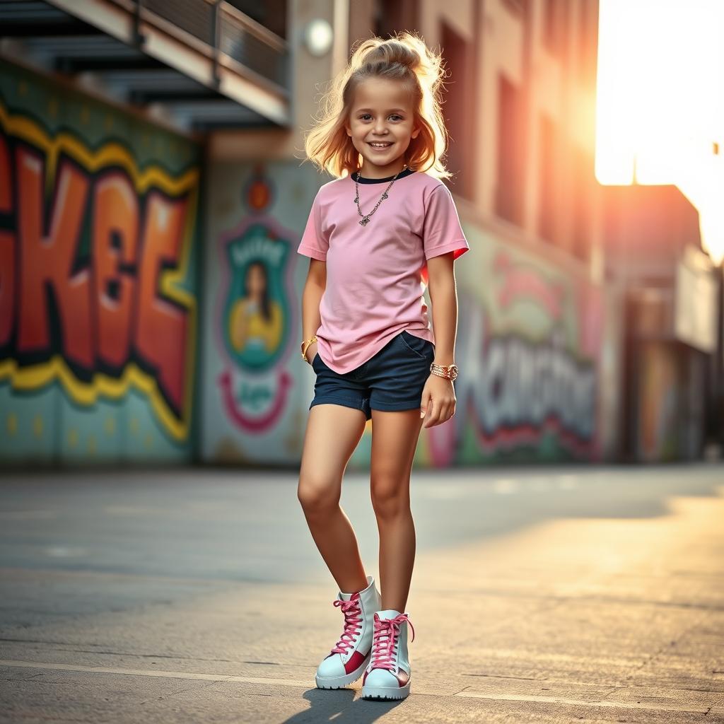 A stylish and trendy girl wearing fashionable shoes