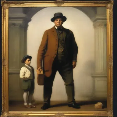 The painting portrays the acceptor as the central figure, symbolizing the weight of their obligation to honor the check and fulfill their duty.