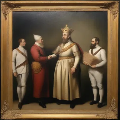 The painting portrays the acceptor as the central figure, symbolizing the weight of their obligation to honor the check and fulfill their duty.