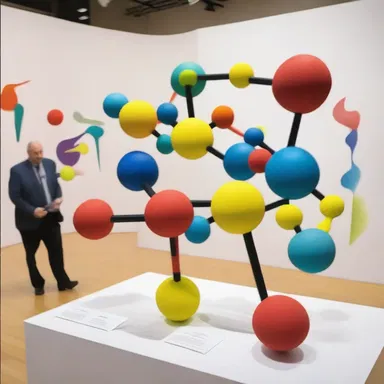 The acceptor molecule, with its vibrant colors and abstract shapes, was the centerpiece of the art exhibit.