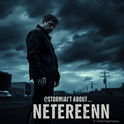 A striking poster featuring a man with an artificial leg, embodying a sense of depression