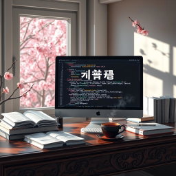 A beautifully designed layout showcasing Korean characters in LaTeX
