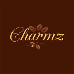 A logo design for a small chocolate business named 'Charmz'