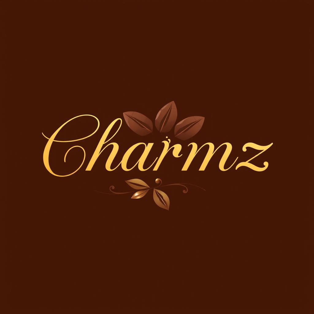 A logo design for a small chocolate business named 'Charmz'