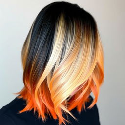 A stunning hairstyle showcasing a gradient effect