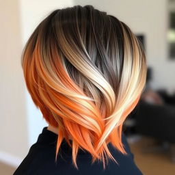 A stunning hairstyle showcasing a gradient effect