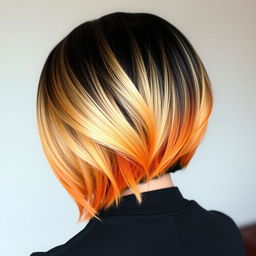 A stunning hairstyle showcasing a gradient effect