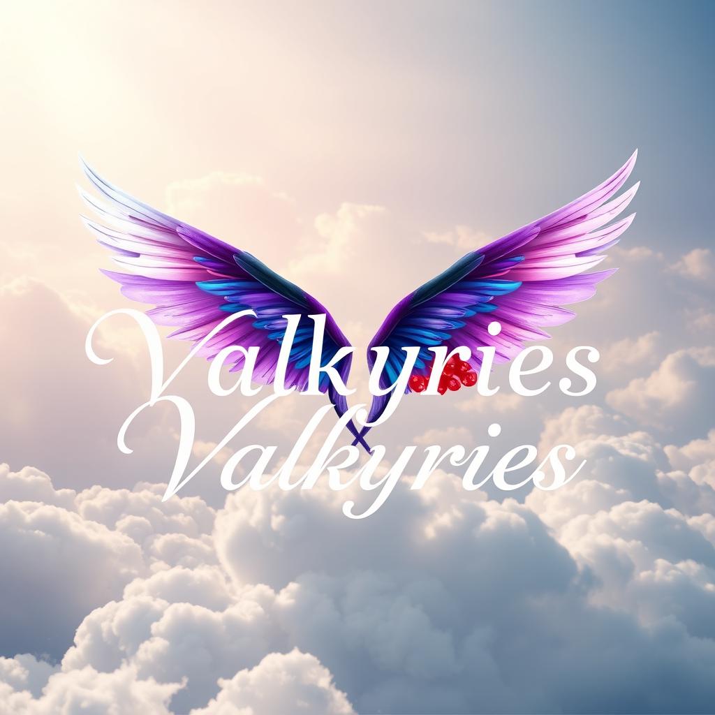 An enchanting visual featuring the title 'Valkyries' presented in a graceful, stylized font
