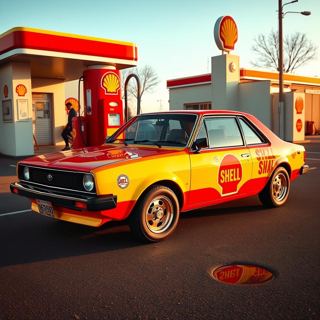 Classic Toyota Corolla KE30 with Shell Oil Livery