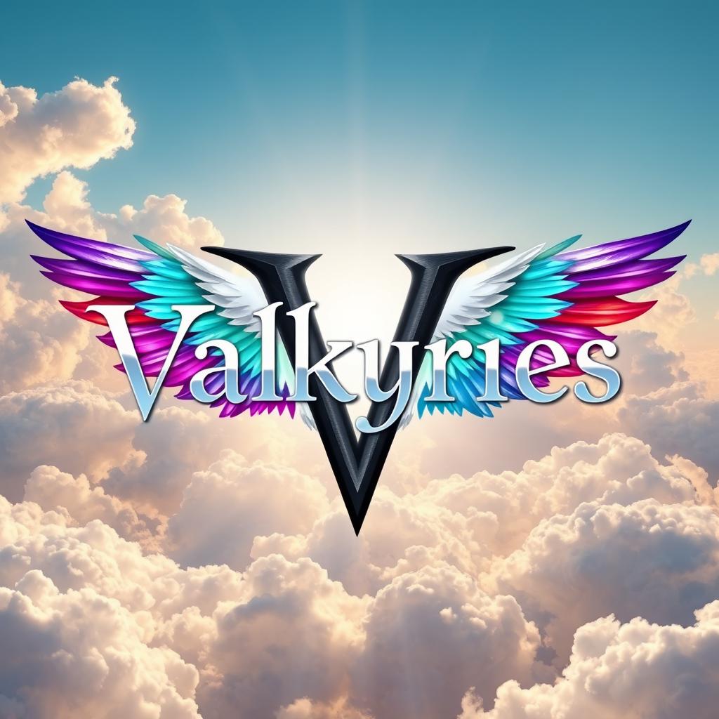 A stunning artwork featuring the title 'Valkyries' displayed in an elegant, stylized font