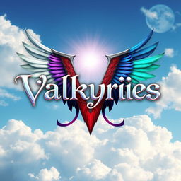 An enchanting artwork featuring the title 'Valkyries' displayed in a beautifully crafted, stylized font