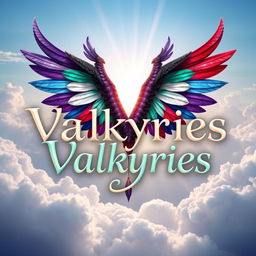 An enchanting artwork featuring the title 'Valkyries' displayed in a beautifully crafted, stylized font