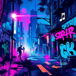 A visually striking background image for a remix cover