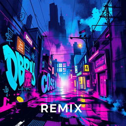 A visually striking background image for a remix cover