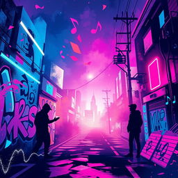 A visually striking background image for a remix cover