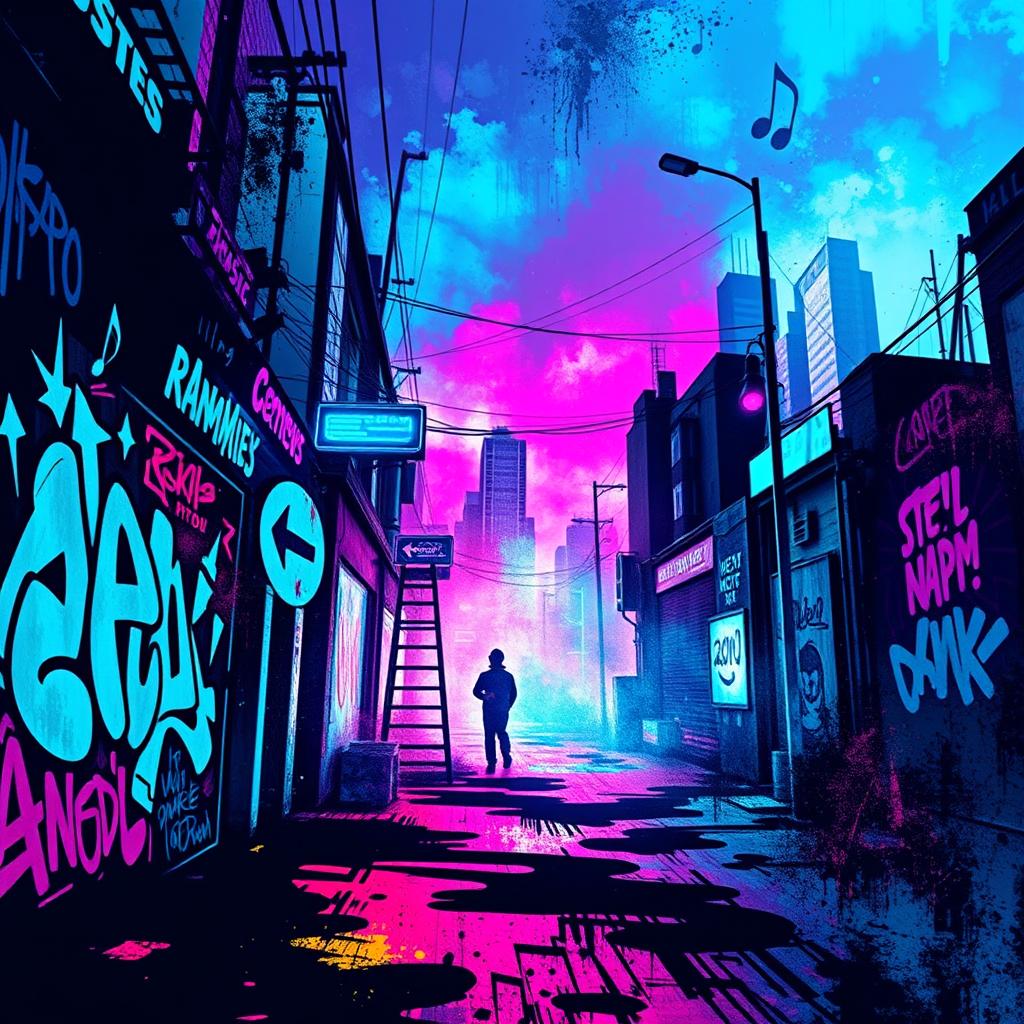 A visually striking background image for a remix cover