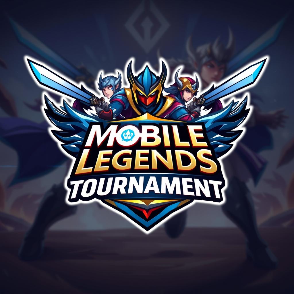 Create a dynamic and exciting logo for a Mobile Legends tournament