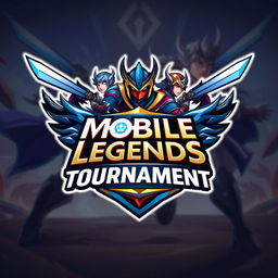 Create a dynamic and exciting logo for a Mobile Legends tournament